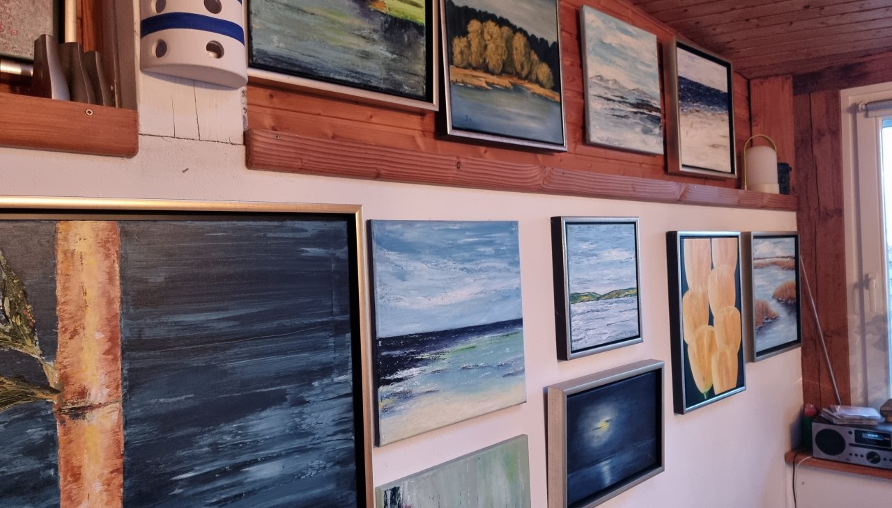 Julia Seemann schilderen, &copy; S&uuml;dliche Boddenk&uuml;ste