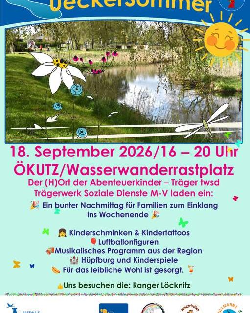 UeckerSommer (H)Place for Adventurous Kids Organizer: twsd Trägerwerk Soziale Dienste M-V September 18 // © (H)Ort der Abenteuerkinder Träger twsd Trägerwerk Soziale Dienste M-V UeckerSommer (H)Place for Adventurous Kids Organizer: twsd Trägerwerk Soziale Dienste M-V September 18 // © (H)Ort der Abenteuerkinder Träger twsd Trägerwerk Soziale Dienste M-V