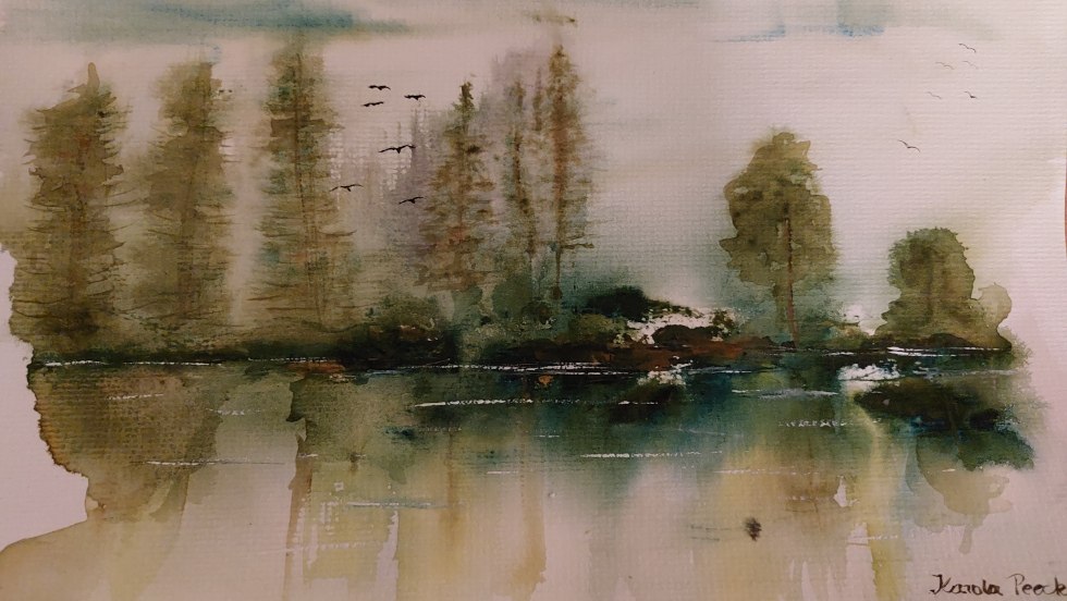 Landschaft in Aquarell1&copy;Karola Peeck, &copy; Karola Peeck