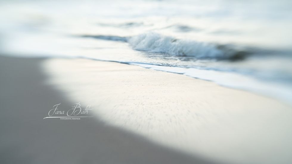Als de zee het strand raakt, fotografie, Warnemünde, © Jana Bath