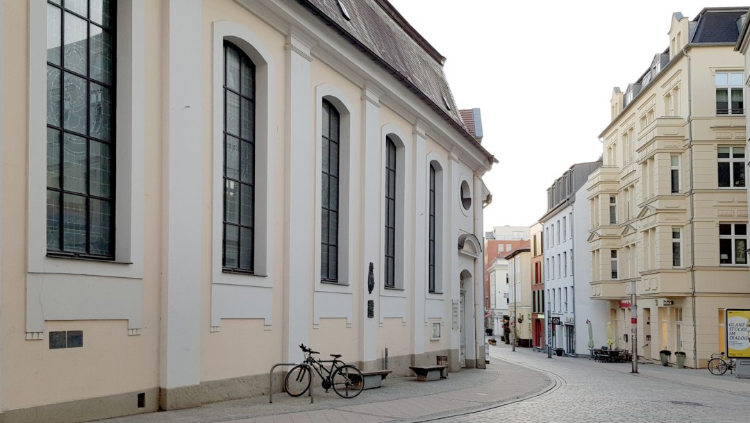 The facade of St. Anna in Schwerin seen from Schlossstraße., © Tourismusverband Mecklenburg-Schwerin The facade of St. Anna in Schwerin seen from Schlossstraße., © Tourismusverband Mecklenburg-Schwerin