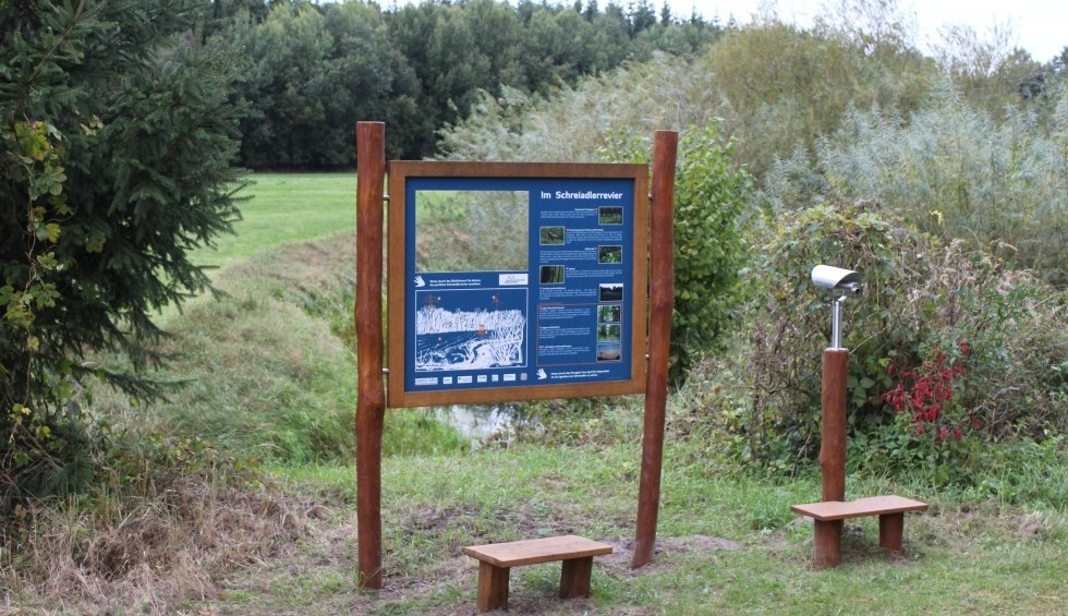 Informatiebord op de Barthe - In het territorium van de kleine zeearend, © Christian Griebel
