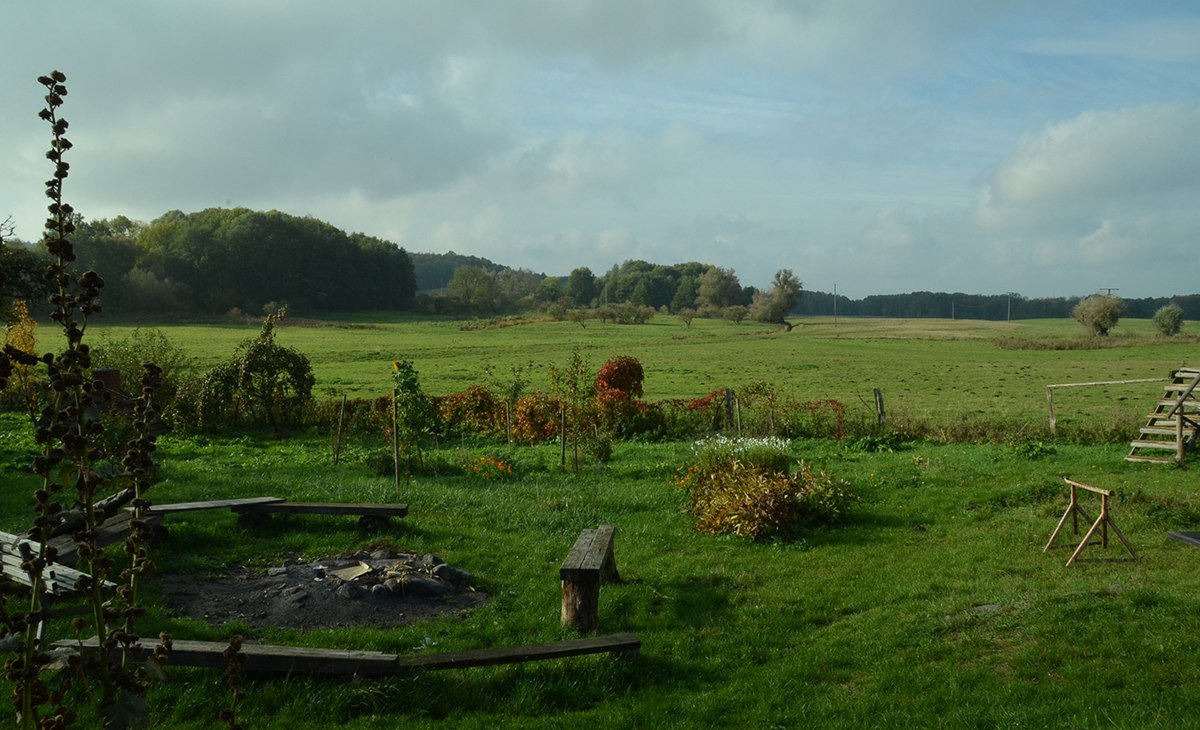 View of garden and sheep pasture, &copy; Martina Zienert