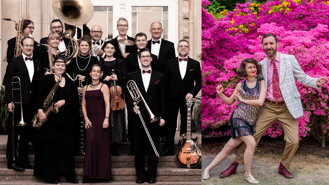 An American in Paris
Homage to Joséphine Baker & George GershwinAstoria Salonorchester & Swing Connection Rostock October 31, 2025 | 8 pm (admission from 7 pm) | Haus des Gases in Graal-Müritz, © M. Schütt / André Pristaff (TuK)