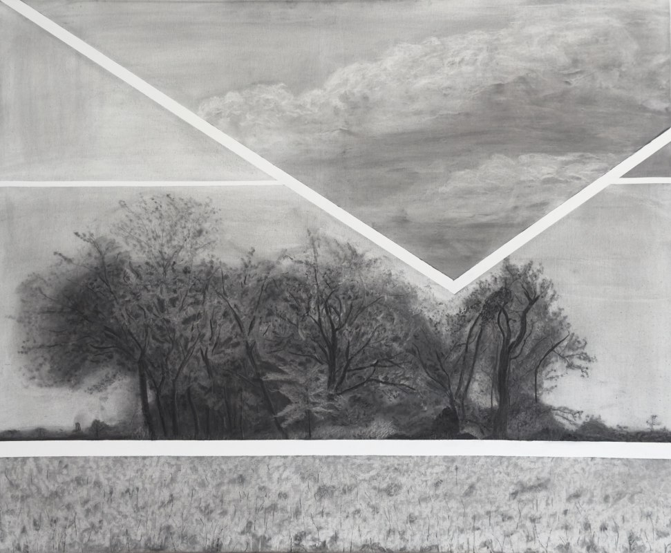 Houtskool op doek, 120 x 90 cm // &copy; Sascha Schestow