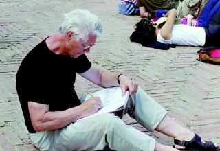 "festgehalten" - Hans Meyer skizziert in Siena, 1998 // © Hans Meyer "festgehalten" - Hans Meyer skizziert in Siena, 1998 // © Hans Meyer