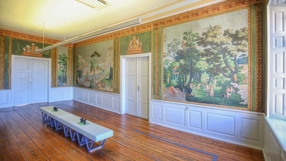 Pokój z tapetami Dom światowego dziedzictwa Wismar, © TMV, Danny Gohlke