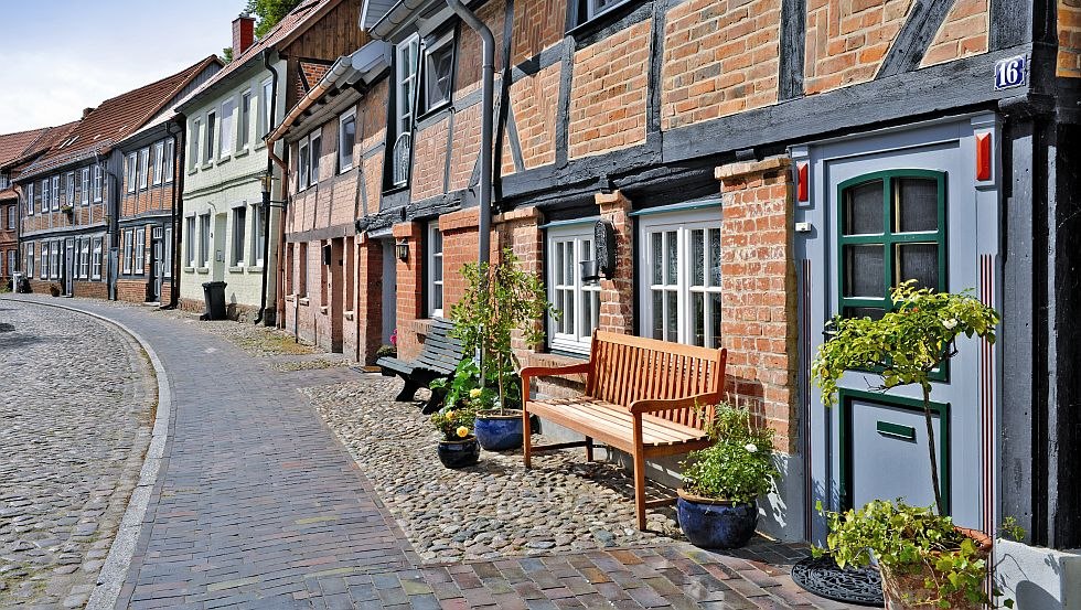 Smalle en nogal kromme steegjes doorkruisen het rustige stadje Boizenburg, © TMV/ Neumann