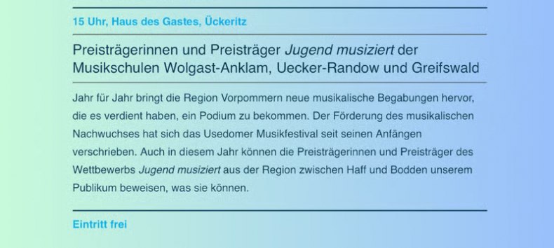 © Usedomer Musikfestival