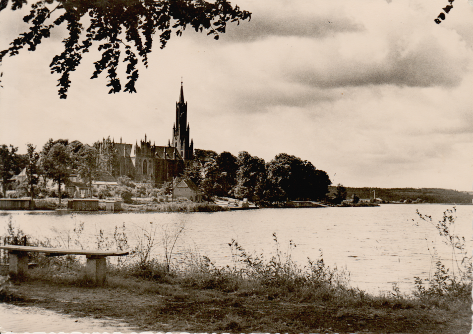 View of the monastery from the earth dam, © Tourist-Information Malchow