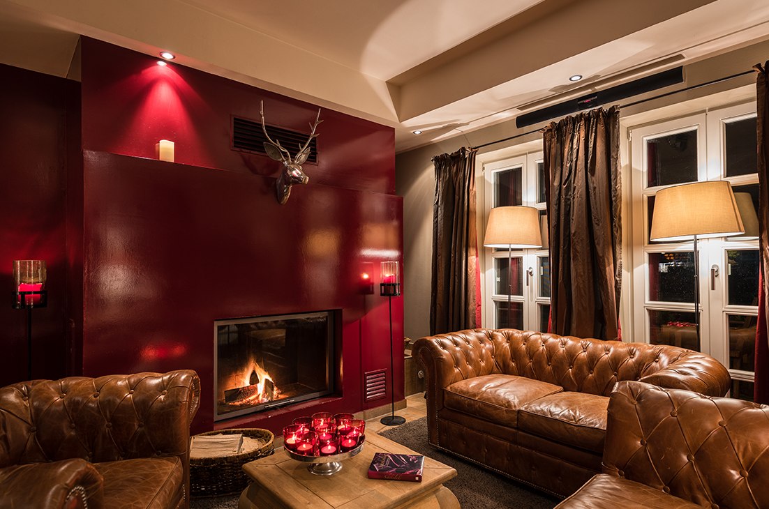 Open haard van de "Hofwirtschaft, &copy; Fleesensee Resort & SPA