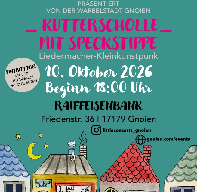 Kutterscholle mit Speckstippe Konzert in Gnoien // © Warbelstadt Gnoien Kutterscholle mit Speckstippe Konzert in Gnoien // © Warbelstadt Gnoien