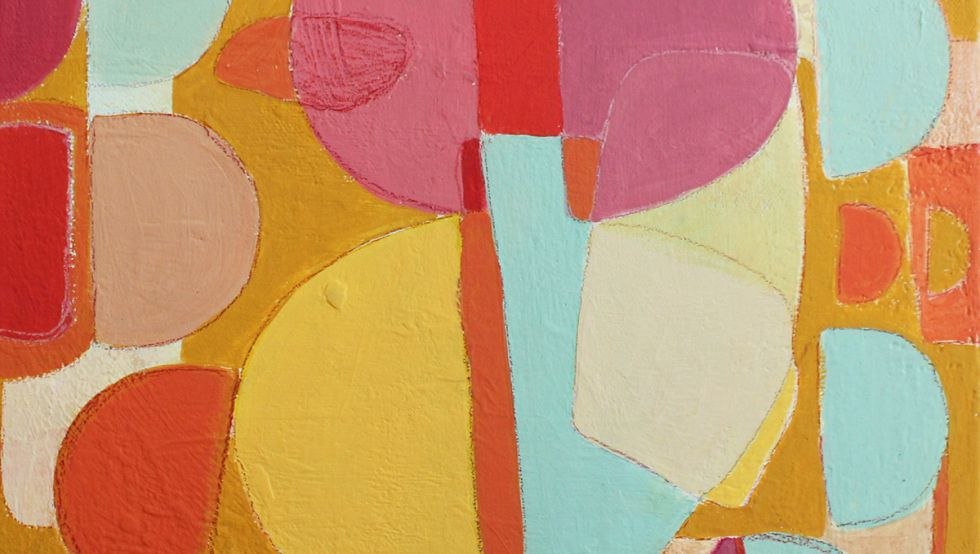 Colorful abstract picture on canvas, © Kristin Damaschke