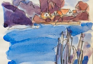 © Gottreich Albrecht, Rügensee, 2013, Bleistift, Aquarell © Gottreich Albrecht, Rügensee, 2013, Bleistift, Aquarell