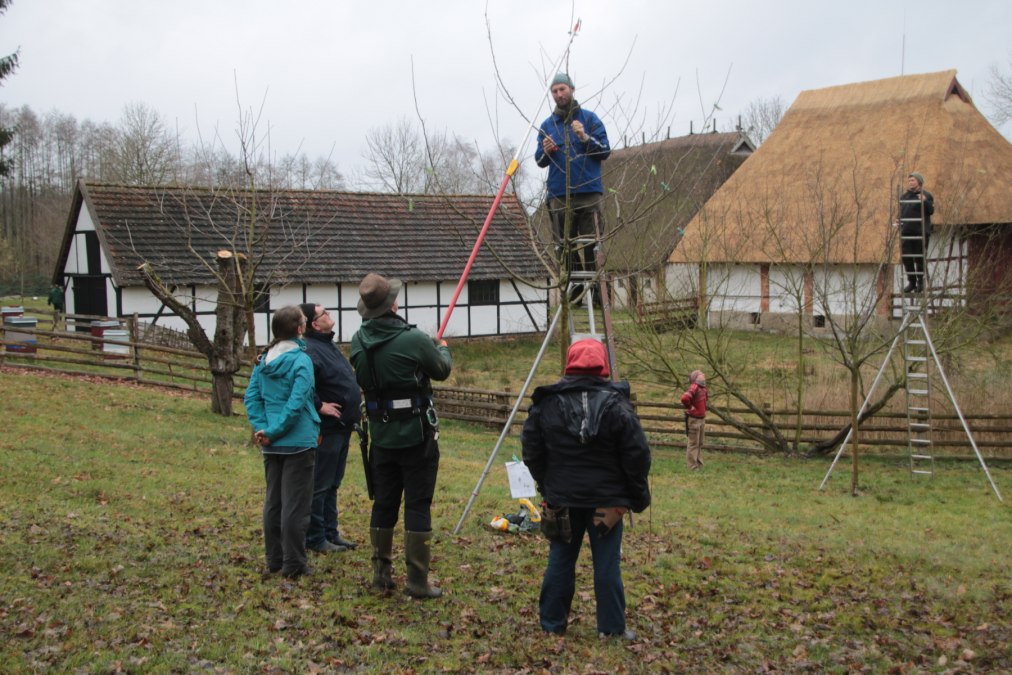 Cursisten sneden in kleine groepen volgens de duurzame &Ouml;schberg-methode., &copy; Fred-Ingo Pahl