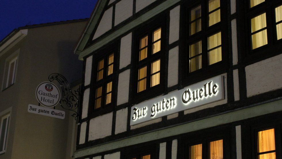Half-timbered front of the traditional inn "Zur Guten Quelle", © Gasthof zur Guten Quelle