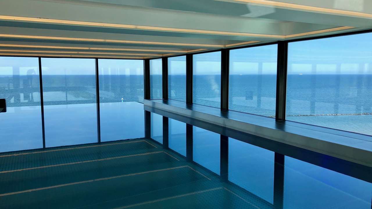 Wellness area with a view of the Baltic Sea // © arcona_Nico Offermann Wellness area with a view of the Baltic Sea // © arcona_Nico Offermann