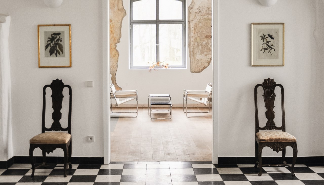 Foyer in het landhuis van Üselitz, © Gut Üselitz / Lena Welbergen Foyer in het landhuis van Üselitz, © Gut Üselitz / Lena Welbergen