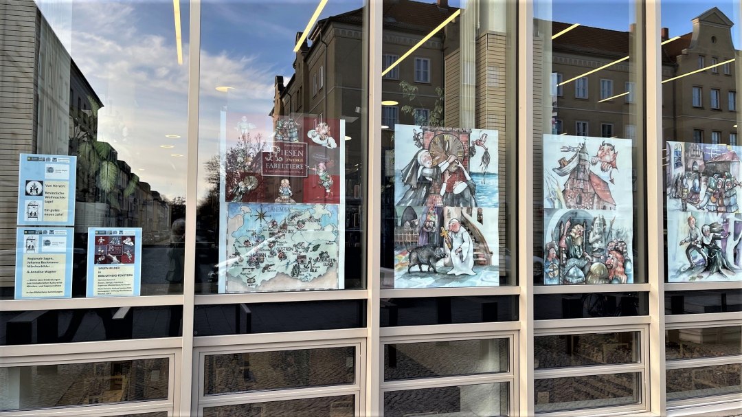 x 2025 12 tentoonstelling legendes sprookjes 6, © Regionalbibliothek Neubrandenburg x 2025 12 tentoonstelling legendes sprookjes 6, © Regionalbibliothek Neubrandenburg