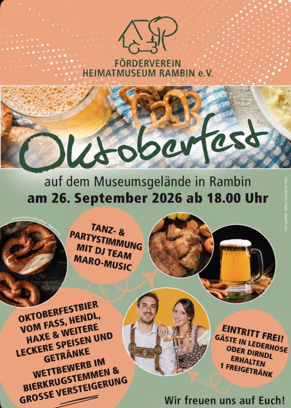 Oktoberfest Flyer // © Heimatmuseum Rambin e.V. Oktoberfest Flyer // © Heimatmuseum Rambin e.V.