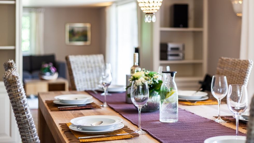 Dining room in a Belvilla vacation home, © Belvilla Ostseeküste
