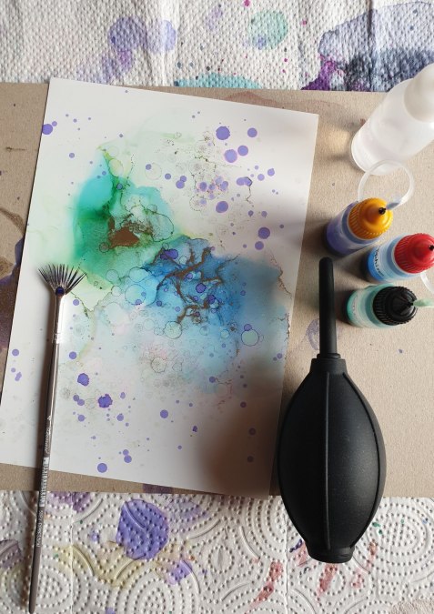 Examples of painting with Alcohol Ink, created by Sandra Gockel, &copy; Sandra Gockel