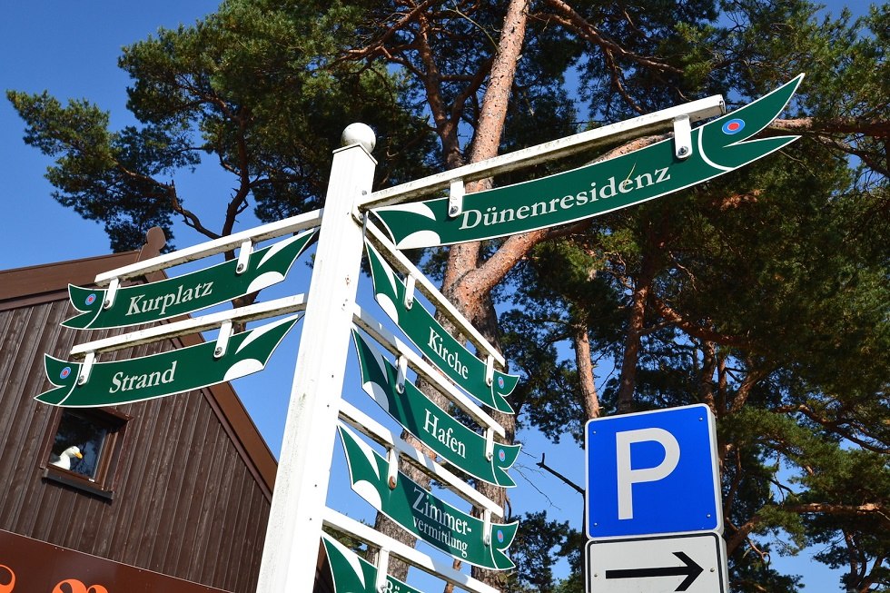 Signpost in Glowe // © Tourismuszentrale Rügen Signpost in Glowe // © Tourismuszentrale Rügen
