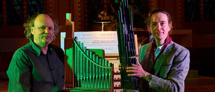 Volker Jaekel (organ) and Gert Anklam (saxophones and sheng) // &copy; Tivadar Nemesi