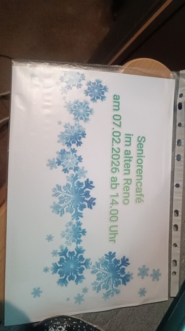 Seniors' caf&eacute; in the Lindetalcenter at the old Reno.on 07.02.26 from 14.00-17.00 h, &copy; Ramona Schnee