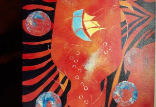 Oil tempera painting on wood, 2020 // © Nadja Blottner Oil tempera painting on wood, 2020 // © Nadja Blottner