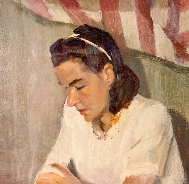 Hedwig Holtz-Sommer, ohne Titel (Portrait der Nichte), 1946, &Ouml;l auf Leinwand_Privatbesitz // &copy; Wolfram Vormelker