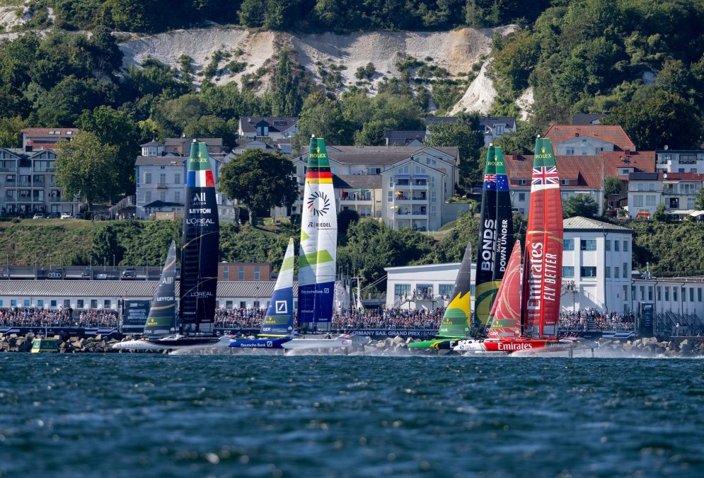 2025 Sail GP F50 catamarans in action off the coast of Sassnitz, © Sail GP