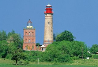 De vuurtorens bij Kaap Arkona op eiland Rügen in de zon // © MV-T/Messerschmidt De vuurtorens bij Kaap Arkona op eiland Rügen in de zon // © MV-T/Messerschmidt