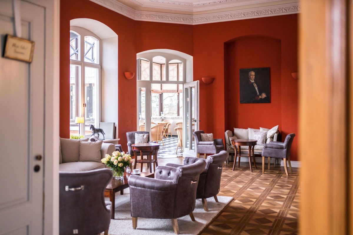 Bibliotheek in kasteel Gamehl // &copy; Schloss Gamehl / DOMUSimages Alexander Rudolph