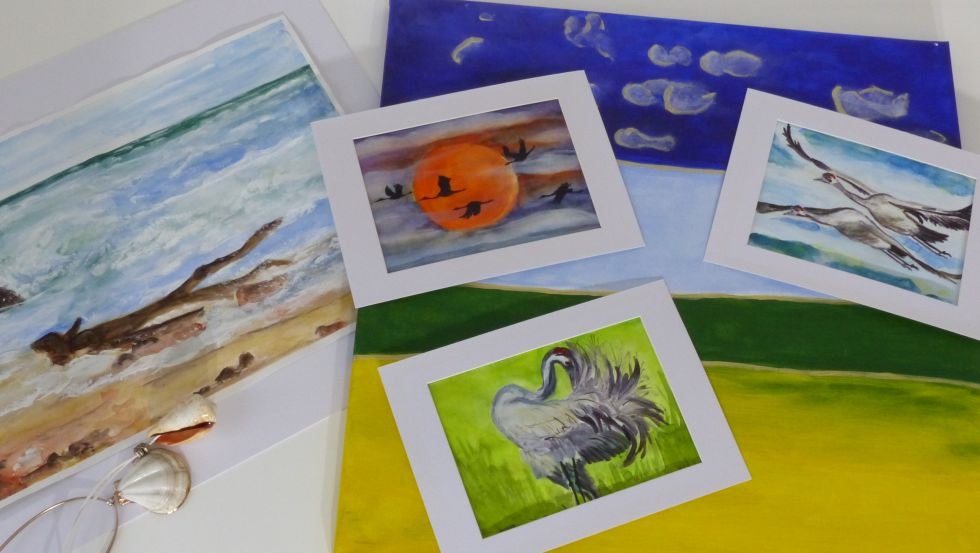 Aquarel, acryl en olieverf, © Andrea Budde, Rugensee Aquarel, acryl en olieverf, © Andrea Budde, Rugensee