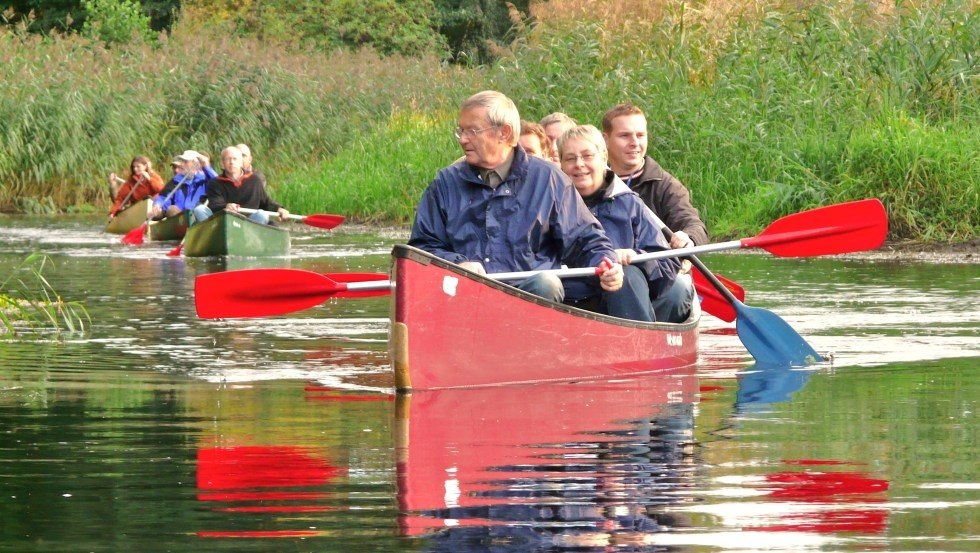 Kano groep op de Warnow, © Sven-Erik Muskulus