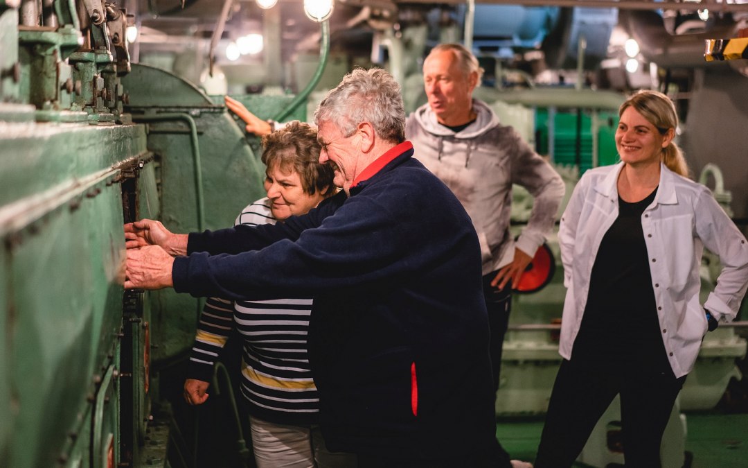 Oude technologie die je kunt aanraken in het traditionele schip, © Eric Groß