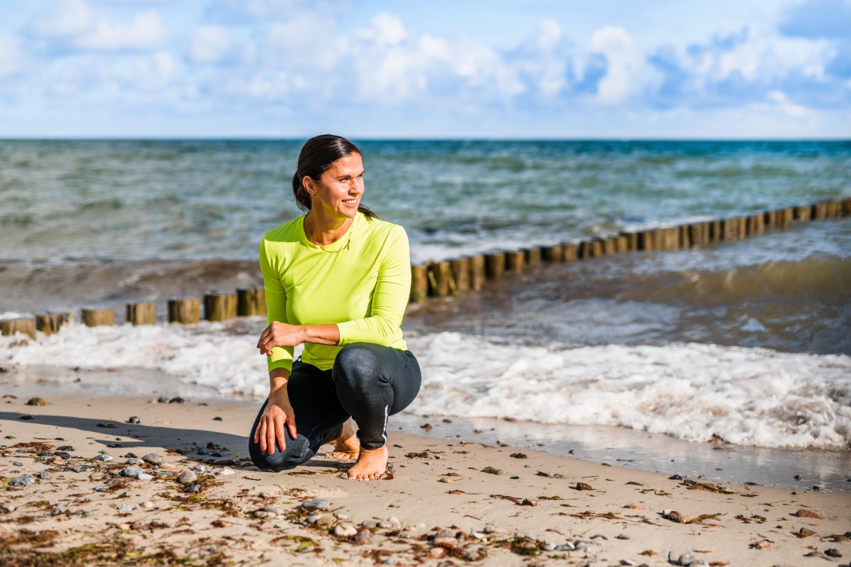 Sport on the beach with personal trainer Anita Heß // © MV-T/Tiemann Sport on the beach with personal trainer Anita Heß // © MV-T/Tiemann