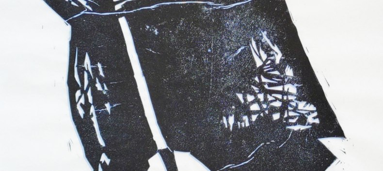 Linocut on Chinese paper, approx. 55 x 115 cm // © Gudula Zientek Linocut on Chinese paper, approx. 55 x 115 cm // © Gudula Zientek