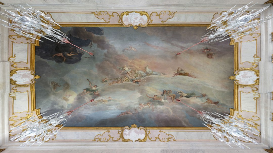 Plafondschildering in de Spiegelzaal, © Bildarchiv Foto Marburg, Andreas Lechtape