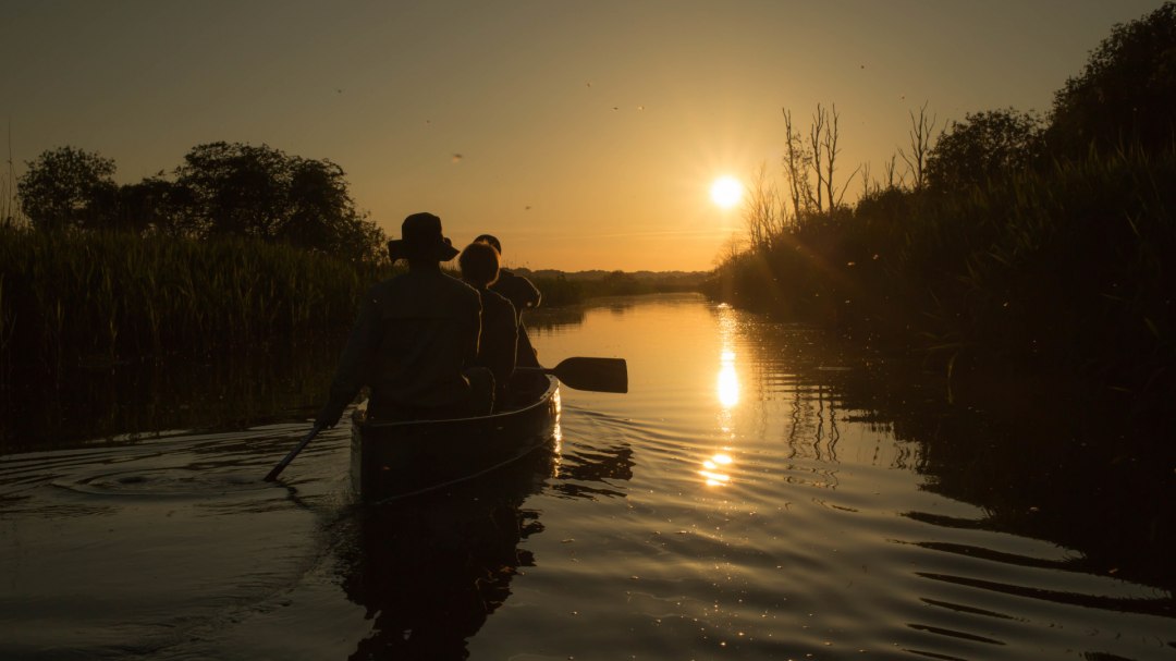 Beaver tour - evening mood on the Recknitz river, © Martin Hagemann