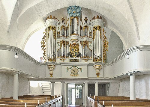 Het waardevolle historische barokorgel in Sagard, © Alex Bergstedt
