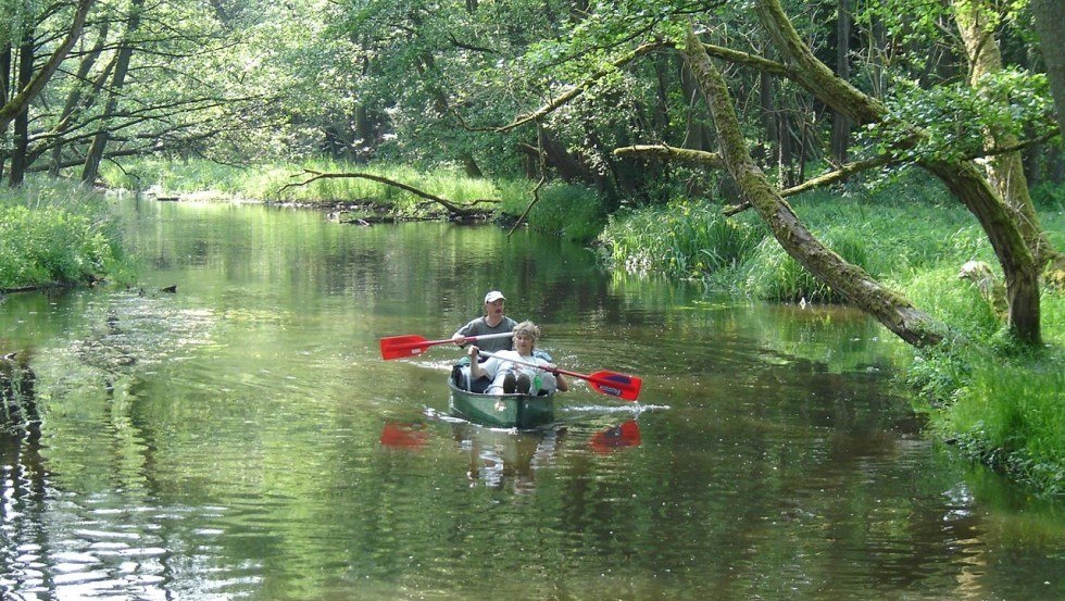 Peddelen op de Warnow, vlak bij het huis, &copy; Landhaus Kladow