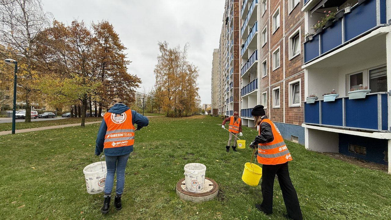 Helpers verzamelen afval // &copy; Rostock M&uuml;llfrei e.V.