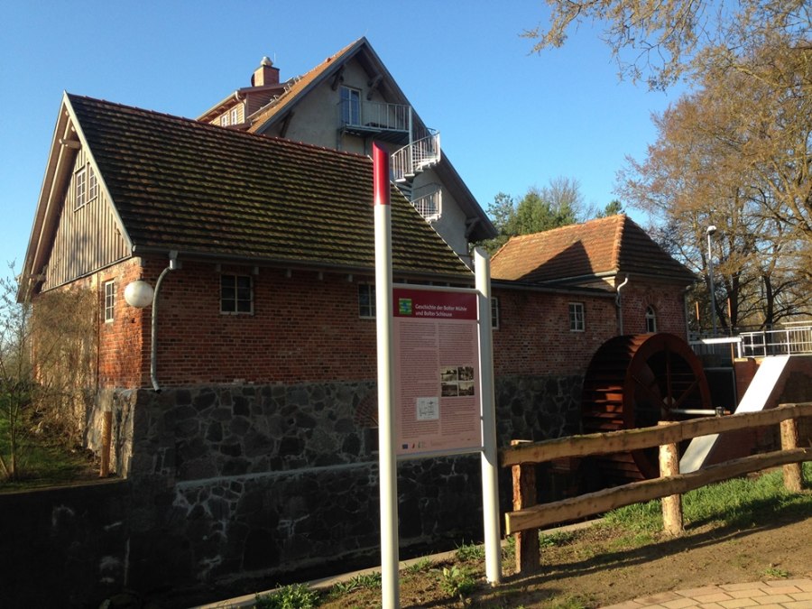 Koło wodne i runo młyńskie w młynie Bolter, © TDG Rechlin mbH Koło wodne i runo młyńskie w młynie Bolter, © TDG Rechlin mbH