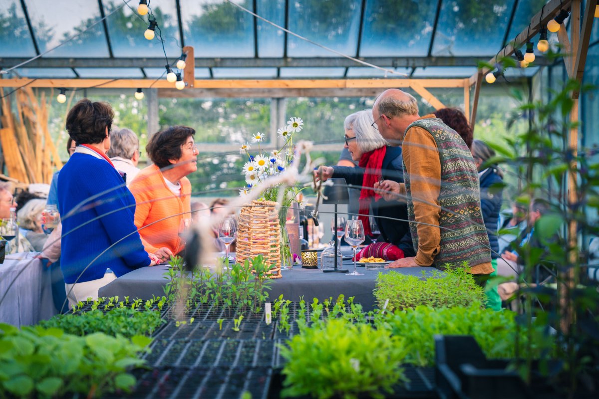 Diner in de kas bij Gut Rosengarten // &copy; Stefan Pocha