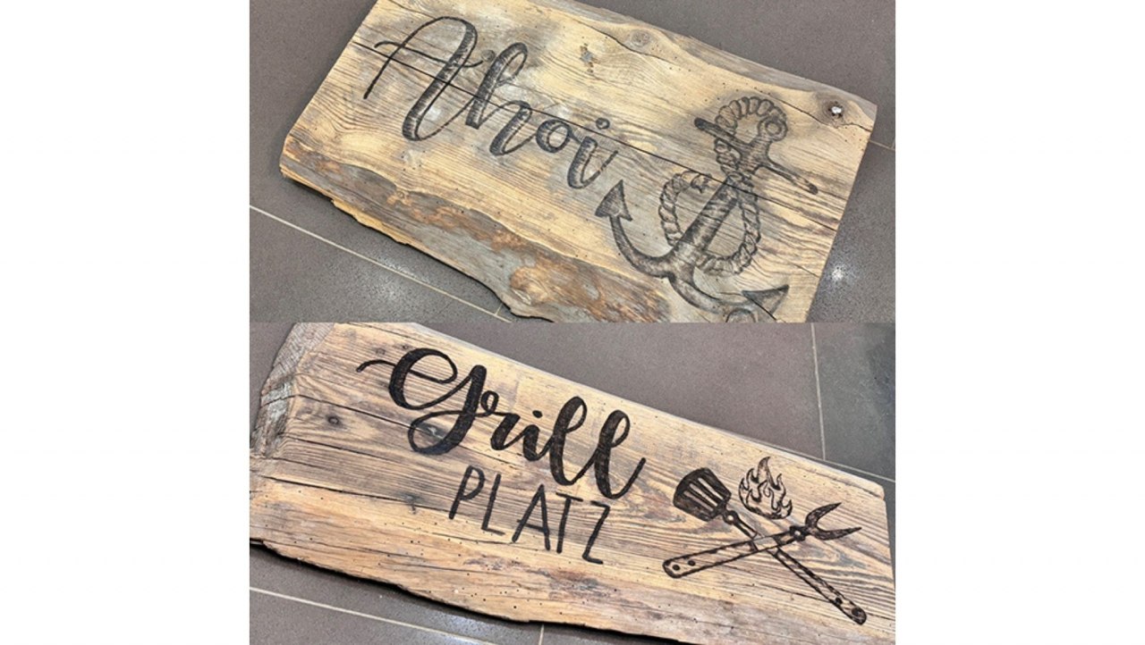 Panelen van gebrand hout voor huis & tuin // &copy; Christina Dahlmann