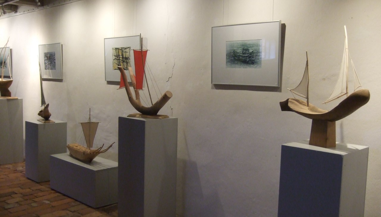 Houten scheepsmodellen, © Südliche Boddenküste