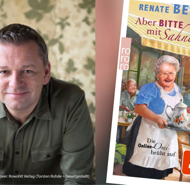 Renate Bergmann »Maar graag met slagroom!« – De online oma zorgt voor opschudding // © Portraitfoto: Dagmar Morath | Buchcover: Rowohlt Verlag (Torsten Rohde – bereitgestellt) Renate Bergmann »Maar graag met slagroom!« – De online oma zorgt voor opschudding // © Portraitfoto: Dagmar Morath | Buchcover: Rowohlt Verlag (Torsten Rohde – bereitgestellt)