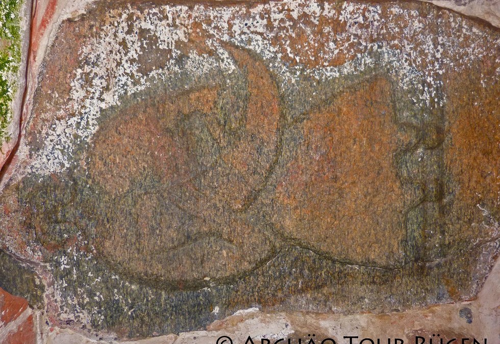 Svantevit stone in the church Altenkirchen, © Archäo Tour Rügen